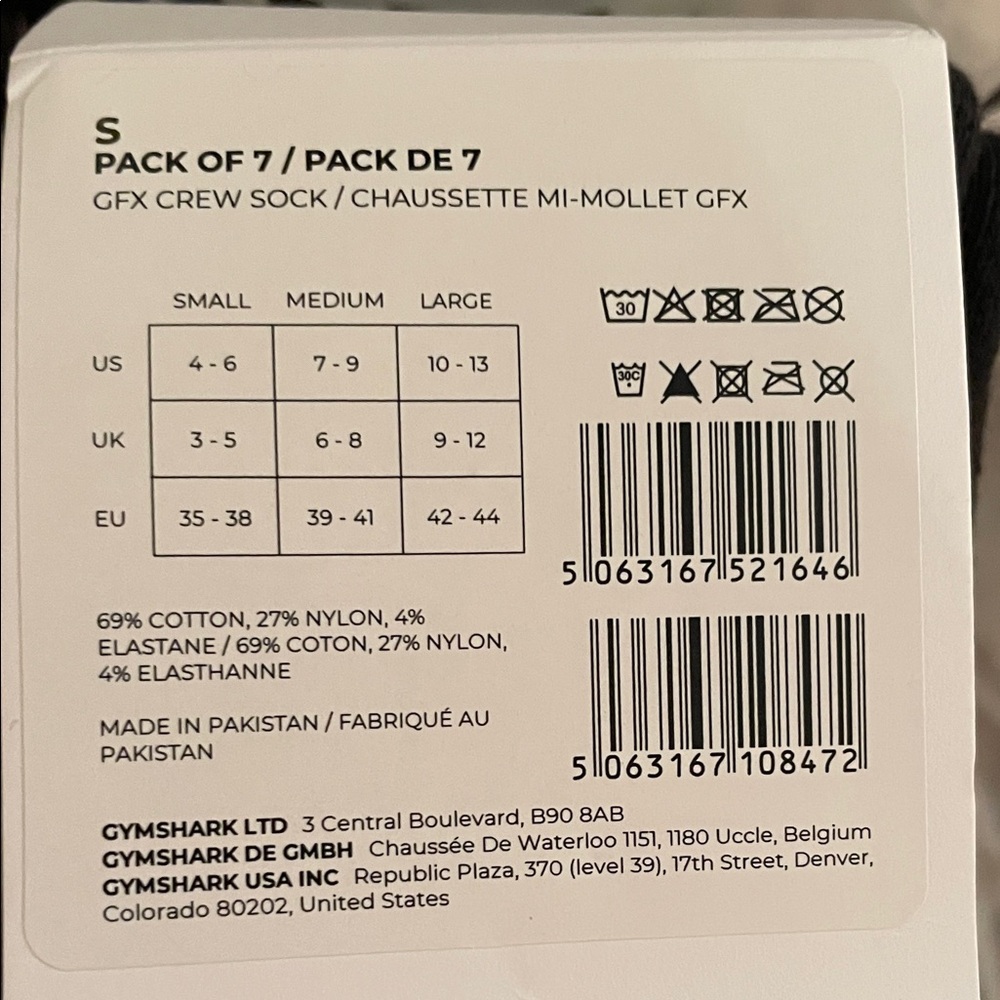 “Gymshark” 6-Pack Black Athletic Socks! - Picture 4 of 9